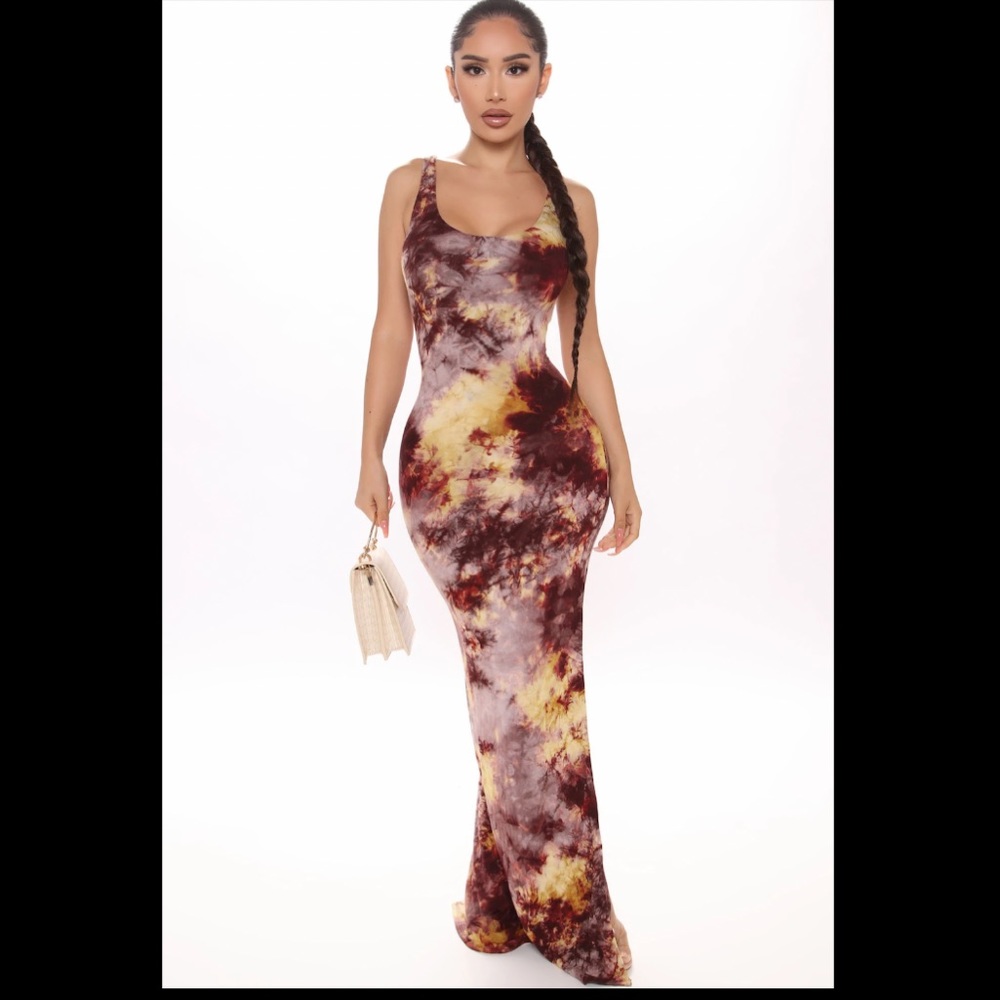 Tue dye maxi dress